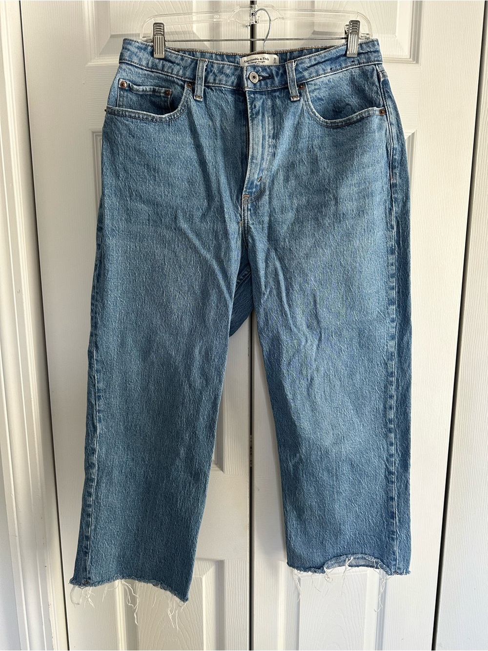 Abercrombie & Fitch The Vintage Straight High Rise Curve Love Denim Jeans